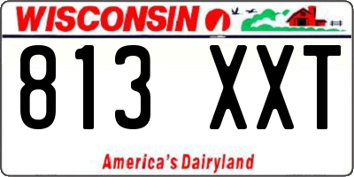 WI license plate 813XXT