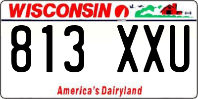 WI license plate 813XXU