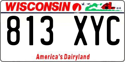 WI license plate 813XYC