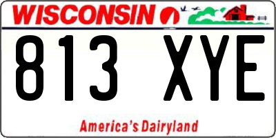 WI license plate 813XYE