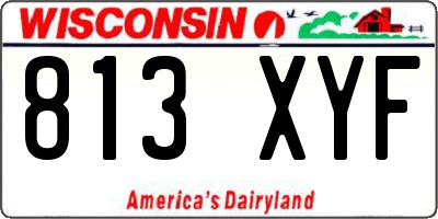 WI license plate 813XYF