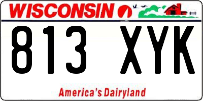 WI license plate 813XYK