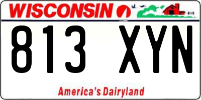 WI license plate 813XYN