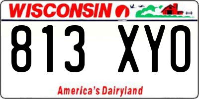 WI license plate 813XYO