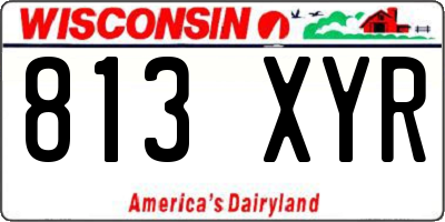 WI license plate 813XYR
