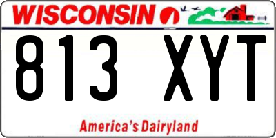 WI license plate 813XYT