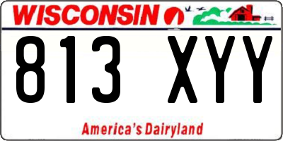 WI license plate 813XYY