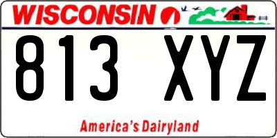 WI license plate 813XYZ