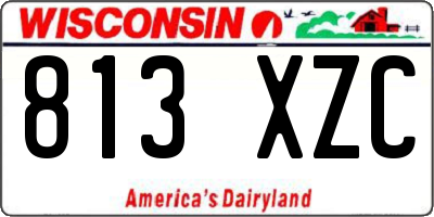 WI license plate 813XZC
