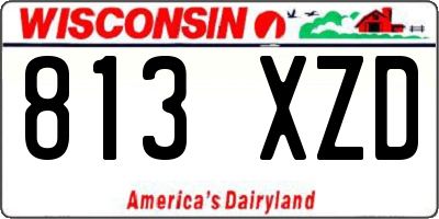 WI license plate 813XZD