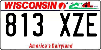 WI license plate 813XZE