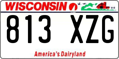WI license plate 813XZG