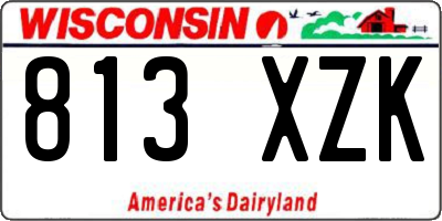WI license plate 813XZK