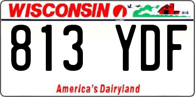 WI license plate 813YDF