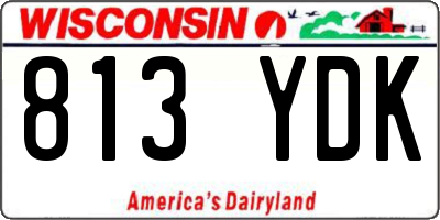 WI license plate 813YDK