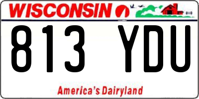 WI license plate 813YDU