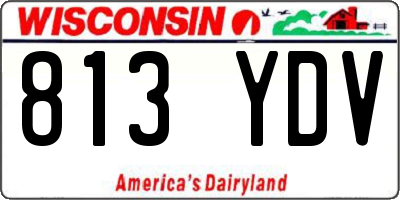 WI license plate 813YDV