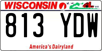 WI license plate 813YDW
