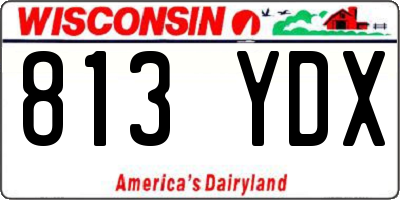 WI license plate 813YDX