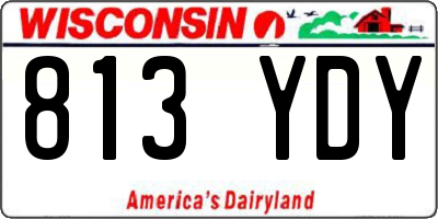 WI license plate 813YDY