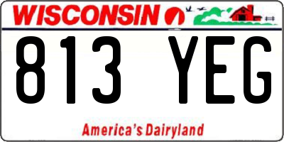WI license plate 813YEG