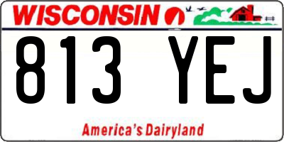 WI license plate 813YEJ