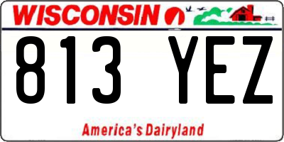 WI license plate 813YEZ