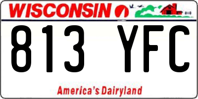 WI license plate 813YFC