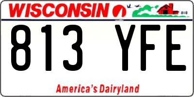 WI license plate 813YFE