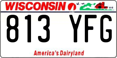 WI license plate 813YFG