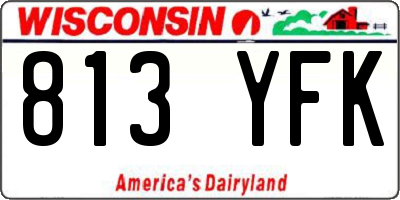 WI license plate 813YFK