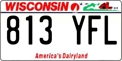 WI license plate 813YFL