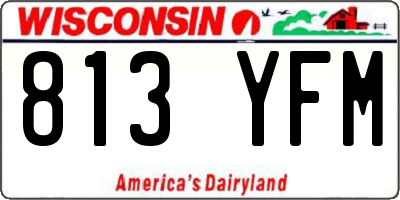 WI license plate 813YFM