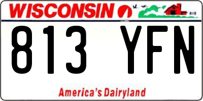 WI license plate 813YFN