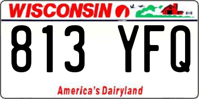 WI license plate 813YFQ