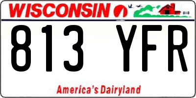 WI license plate 813YFR