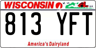 WI license plate 813YFT
