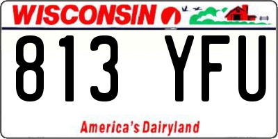WI license plate 813YFU