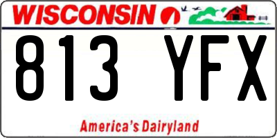 WI license plate 813YFX