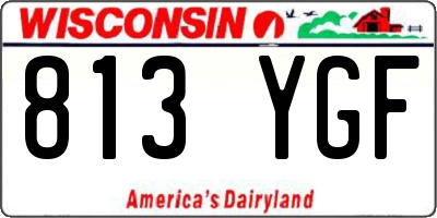 WI license plate 813YGF