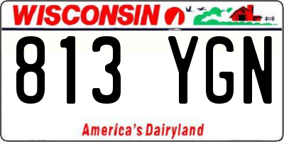 WI license plate 813YGN