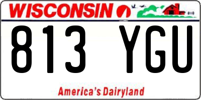 WI license plate 813YGU