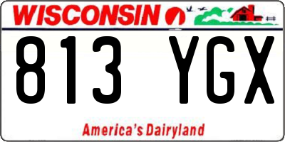 WI license plate 813YGX