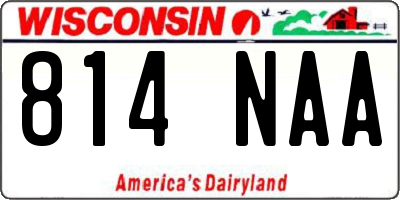 WI license plate 814NAA