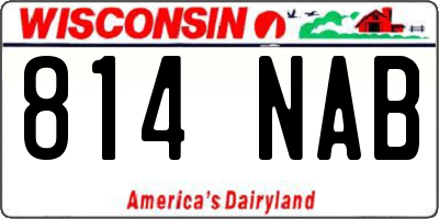 WI license plate 814NAB