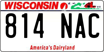 WI license plate 814NAC