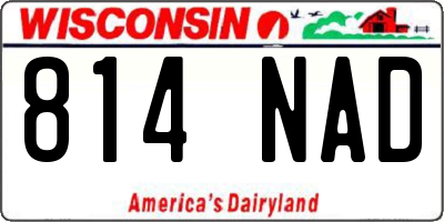 WI license plate 814NAD