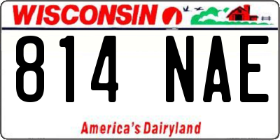 WI license plate 814NAE