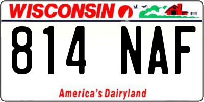 WI license plate 814NAF