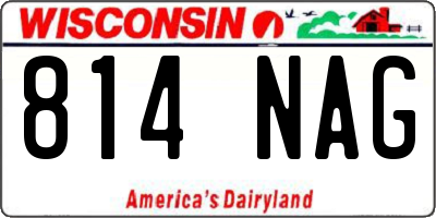 WI license plate 814NAG